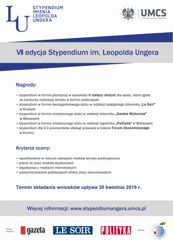 Stypendium im. Leopolda Ungera 2019_plakat.jpg